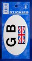 GB with Union Jack Oval Stickies