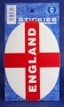 England St George Flag Oval Stickies