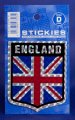 England Union Jack Glitter Foil Shield Stickies